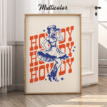 Howdy Cowgirl Poster – Retro Western Wall Art Print