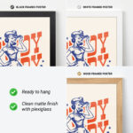 Howdy Cowgirl Poster – Retro Western Wall Art Print