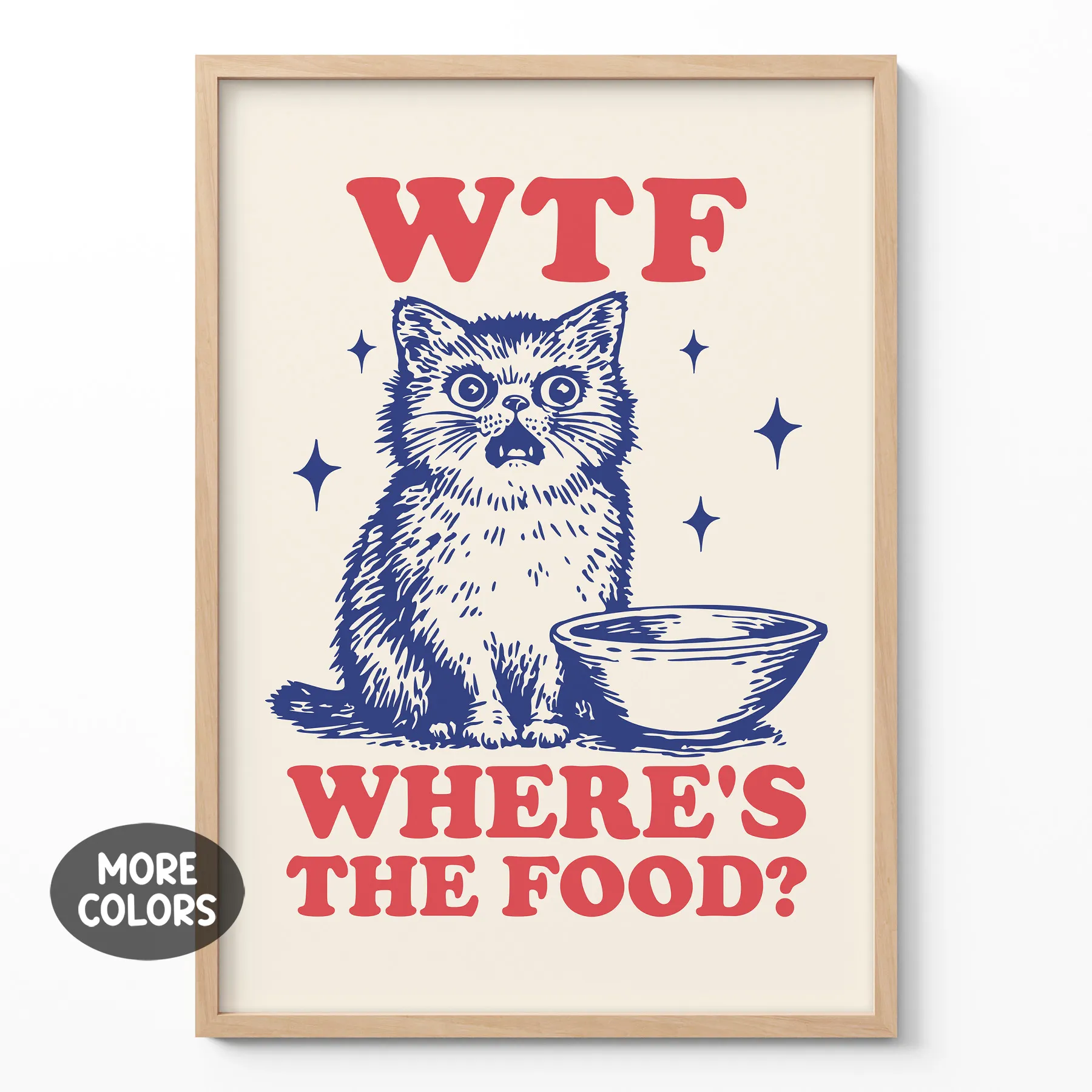 Wandbild mit Katze – Wo ist mein Futter?! Wandbild mit Katze – Wo ist mein Futter?!