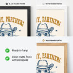 Funny Cowboy Animal Poster