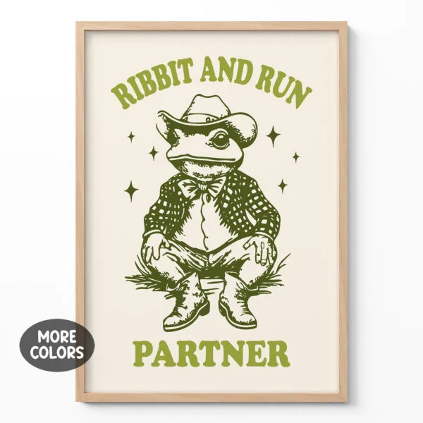 Wandbild – Cowboy Frosch