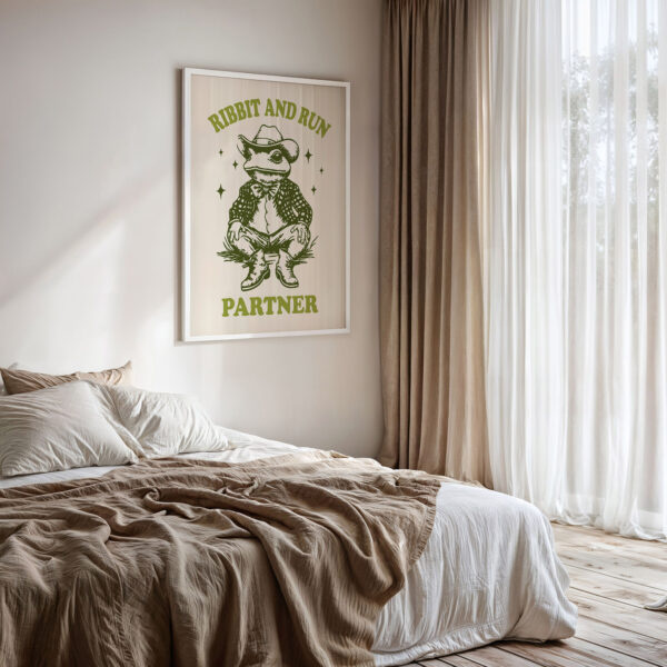 Cowboy Frog Poster