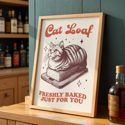 Wandbild – Katze, frisch für dich gebacken
