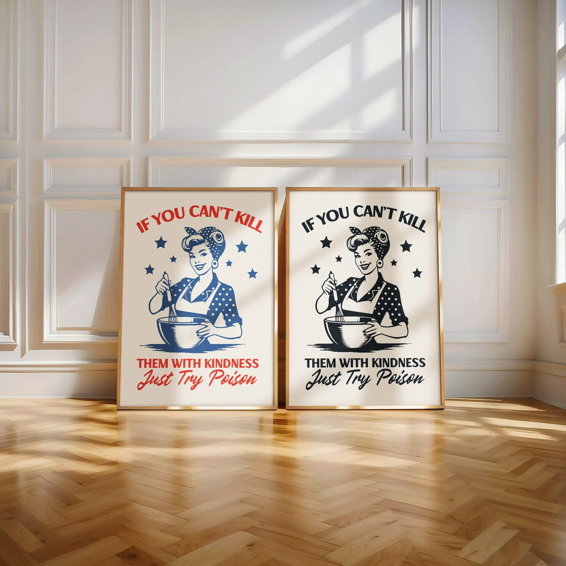 Retro Wandbild – Wenn Freundlichkeit nicht hilft, hilft Gift