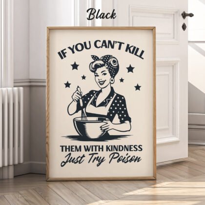 Retro Housewife Wall Art – Just Try Poison