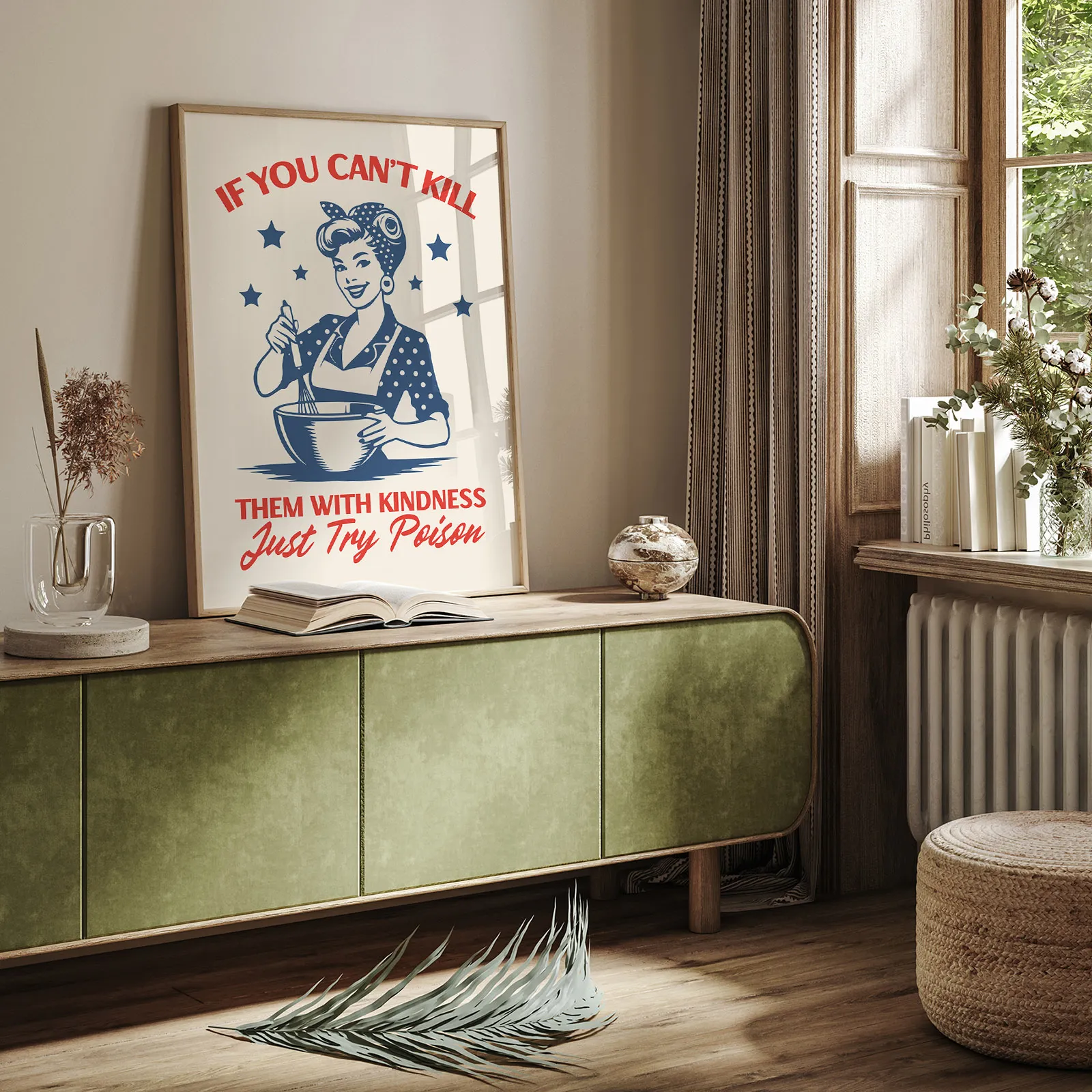Retro Wandbild – Wenn Freundlichkeit nicht hilft, hilft Gift