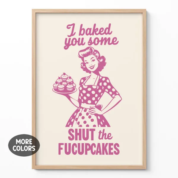 Küchen-Wandbild – Ich habe dir Cupcakes gebacken