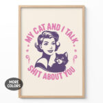 Funny Retro Cat Lover Poster