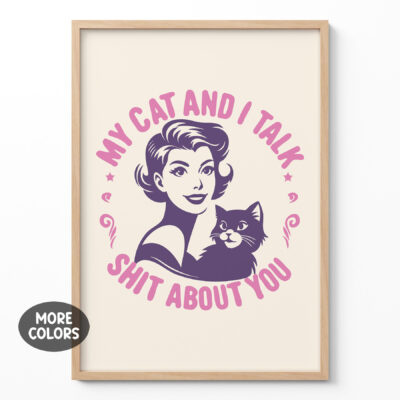 Funny Retro Cat Lover Poster