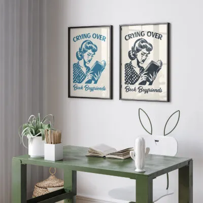 Retro Wandbild – Frau in romantischer Stimmung