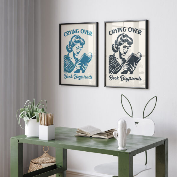 Bookish Art Print – Crying Over Book Boyfriends Poster