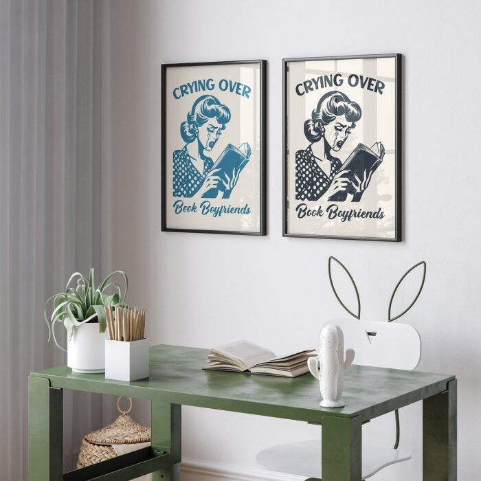 Bookish Art Print – Crying Over Book Boyfriends Poster