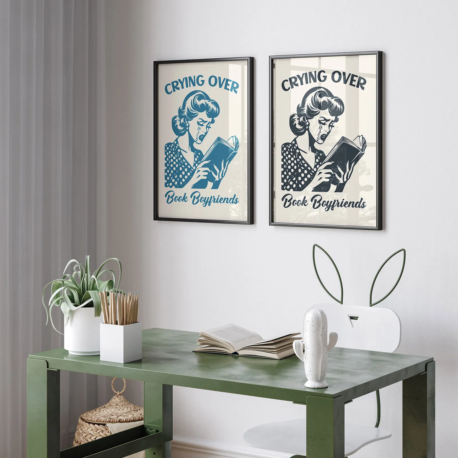 Retro Wandbild – Frau in romantischer Stimmung