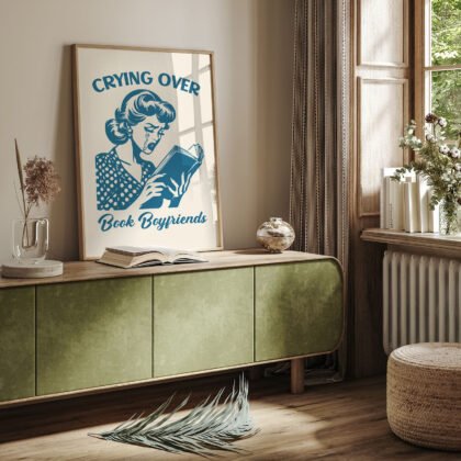 Retro Wandbild – Frau in romantischer Stimmung