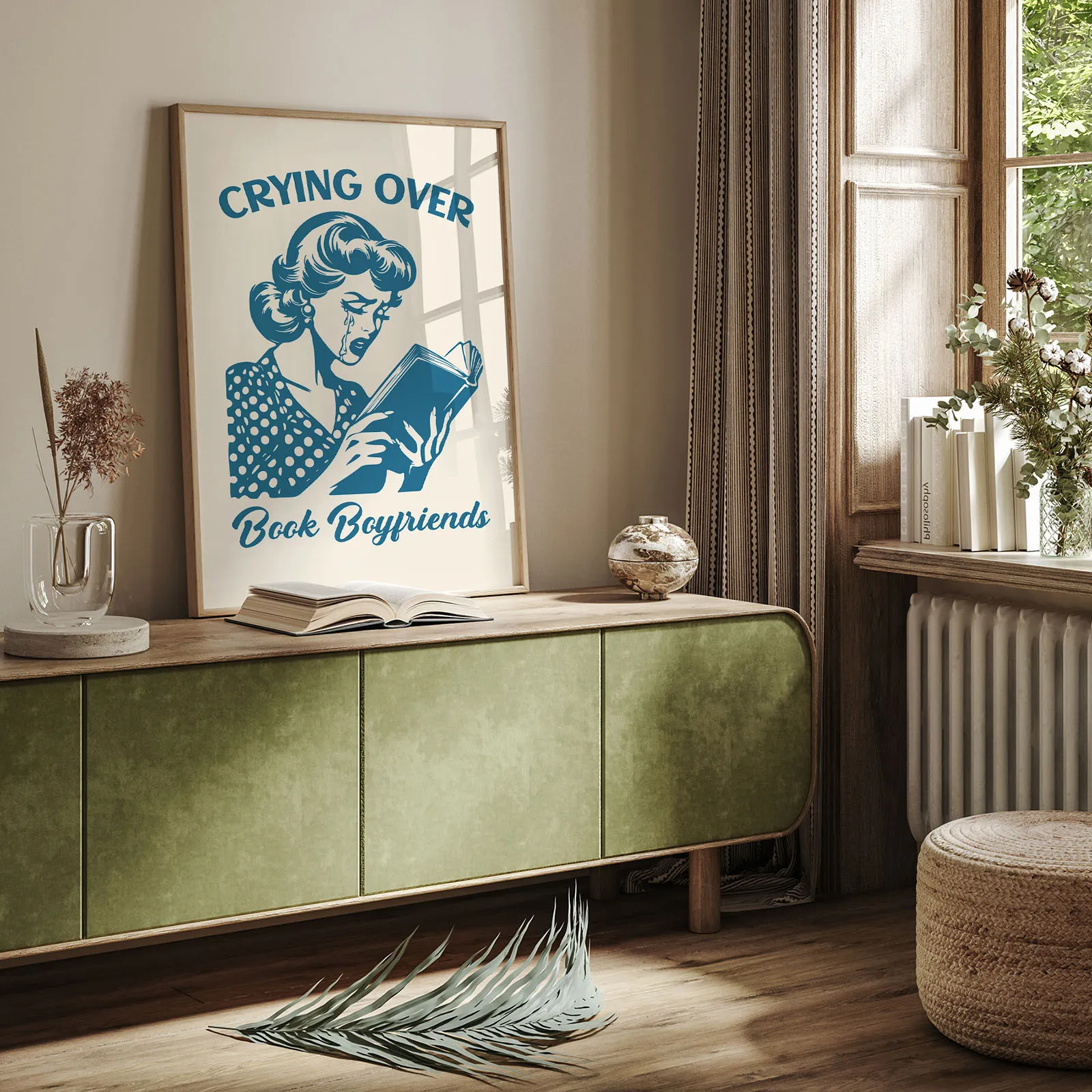 Retro Wandbild – Frau in romantischer Stimmung