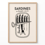 Sardines Kitchen Wall Art – Retro Sardine Tin Print
