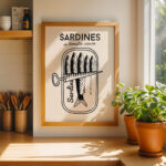 Sardines Kitchen Wall Art – Retro Sardine Tin Print
