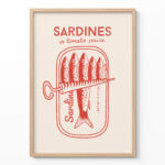 Retro Sardines Kitchen Art – Vintage Sardine Tin Poster
