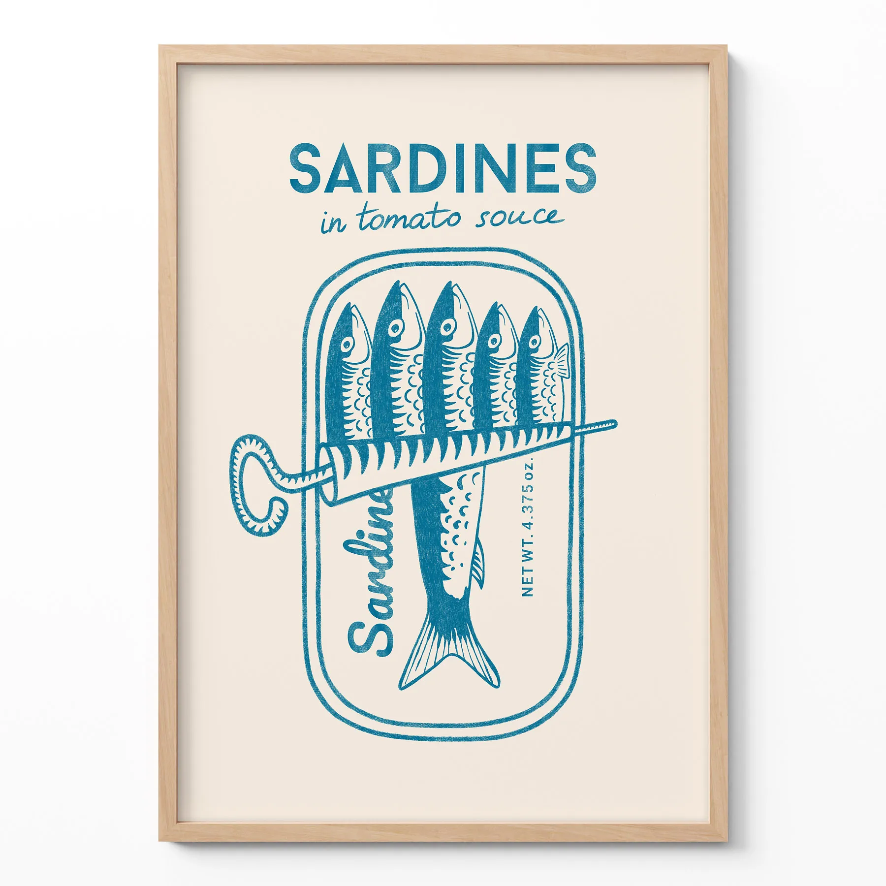 Sardine Wall Art – Blue