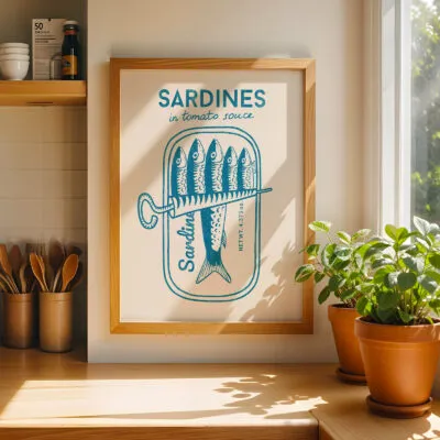 Sardine Wall Art – Blue