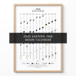 2025 Moon Phases Calendar – Eastern Time Lunar Poster