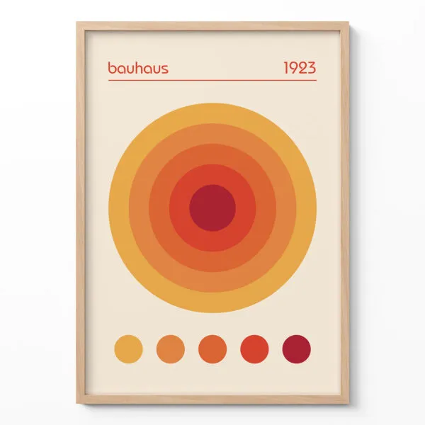 Bauhaus 1923 Wandbild – Orange Sonne
