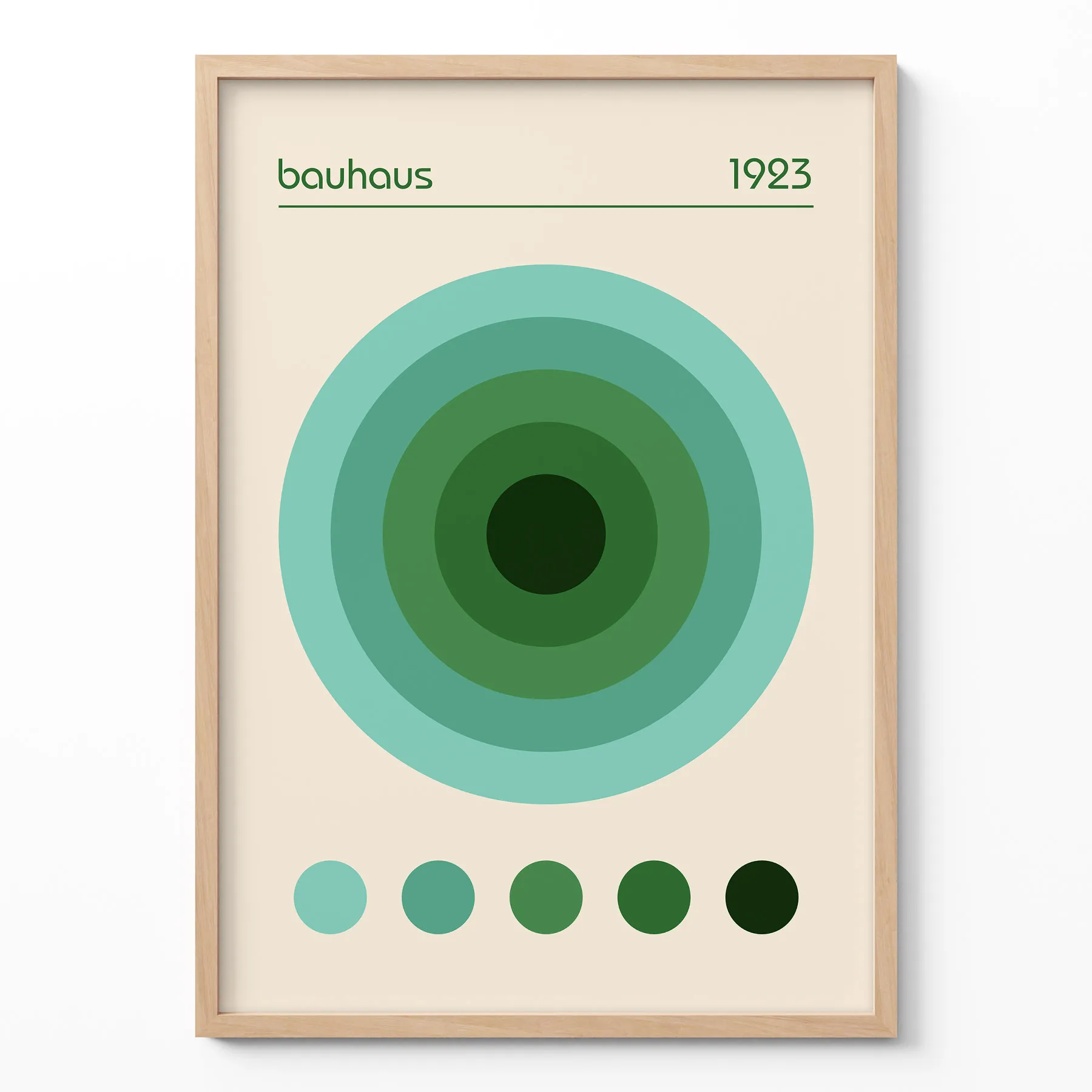 Bauhaus 1923 Wandbild – Grün