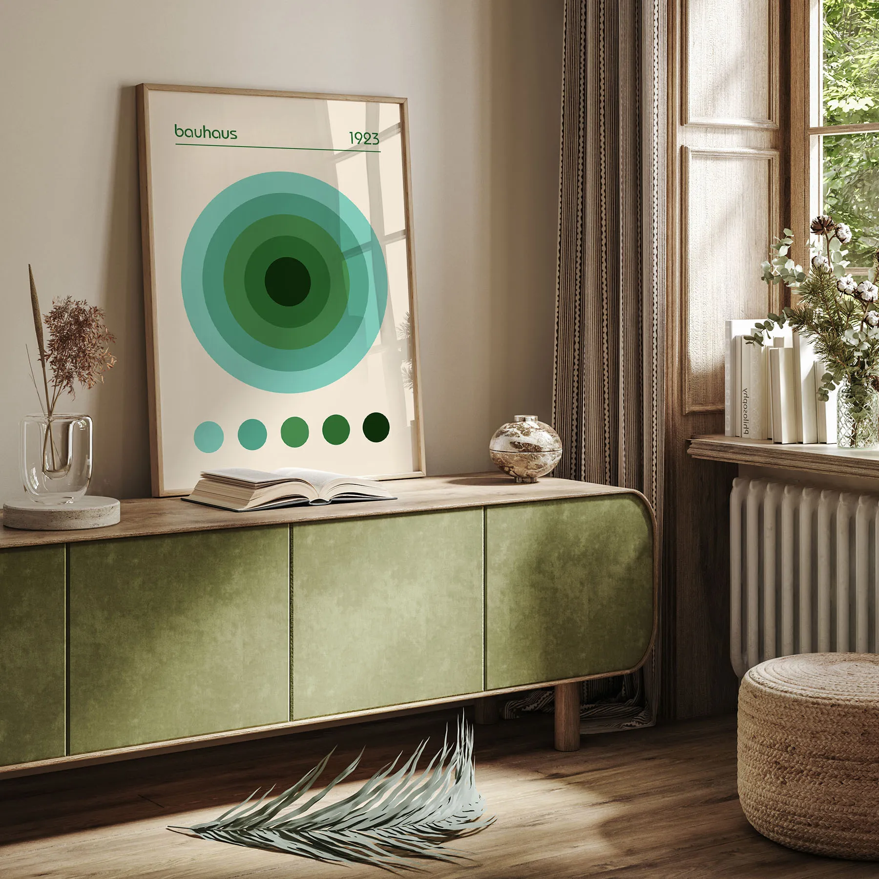 Bauhaus 1923 Wandbild – Grün