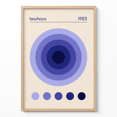 Bauhaus Poster – Blue Geometric Wall Art 1923