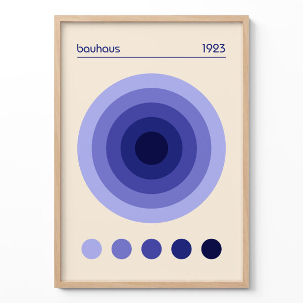 Bauhaus Poster – Blue Geometric Wall Art 1923