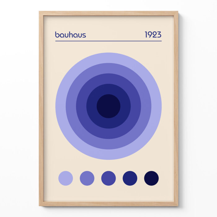 Bauhaus Poster – Blue Geometric Wall Art 1923