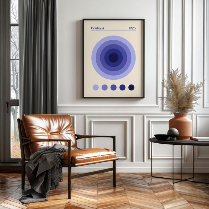 Bauhaus Poster – Blue Geometric Wall Art 1923