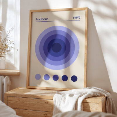 Bauhaus Poster – Blue Geometric Wall Art 1923