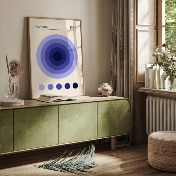 Bauhaus Poster – Blue Geometric Wall Art 1923