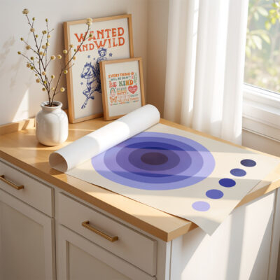 Bauhaus Poster – Blue Geometric Wall Art 1923