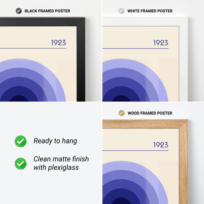 Bauhaus Poster – Blue Geometric Wall Art 1923
