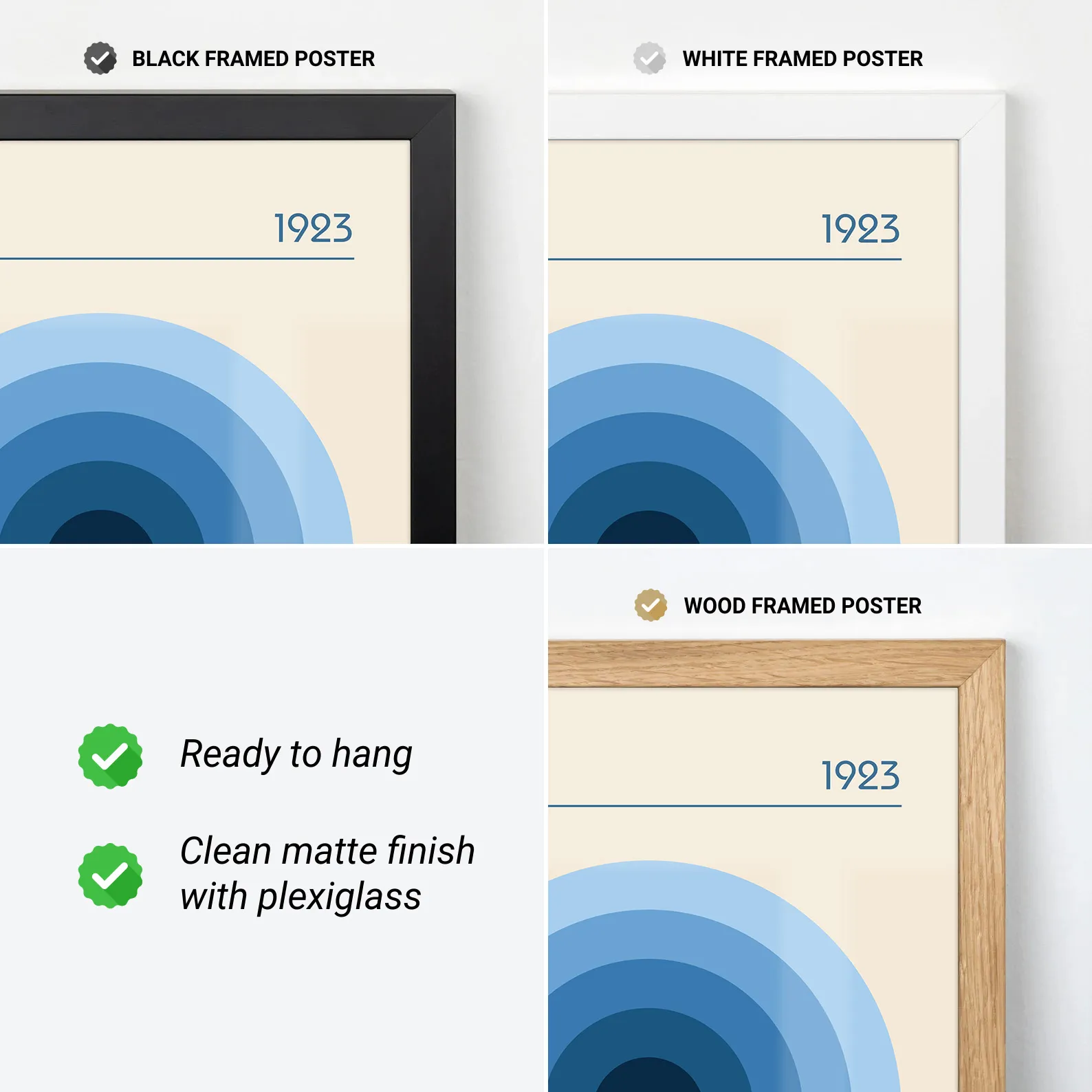 Bauhaus 1923 Wandbilder – Blau