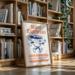 Retro Coffee Poster – More Espresso Less Depresso Print