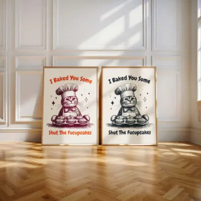 Wandbild – Katze hat dir Cupcakes gebacken