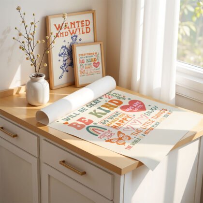 Be Kind & Stay Happy – Poster or Canvas Print