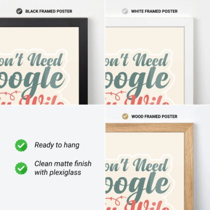 I Don’t Need Google, My Wife Knows Everything Wall Art
