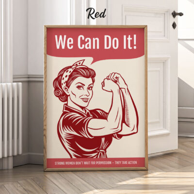 Strong Women Poster – We Can Do It Motivational Wall Art