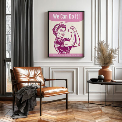 Strong Women Poster – We Can Do It Motivational Wall Art