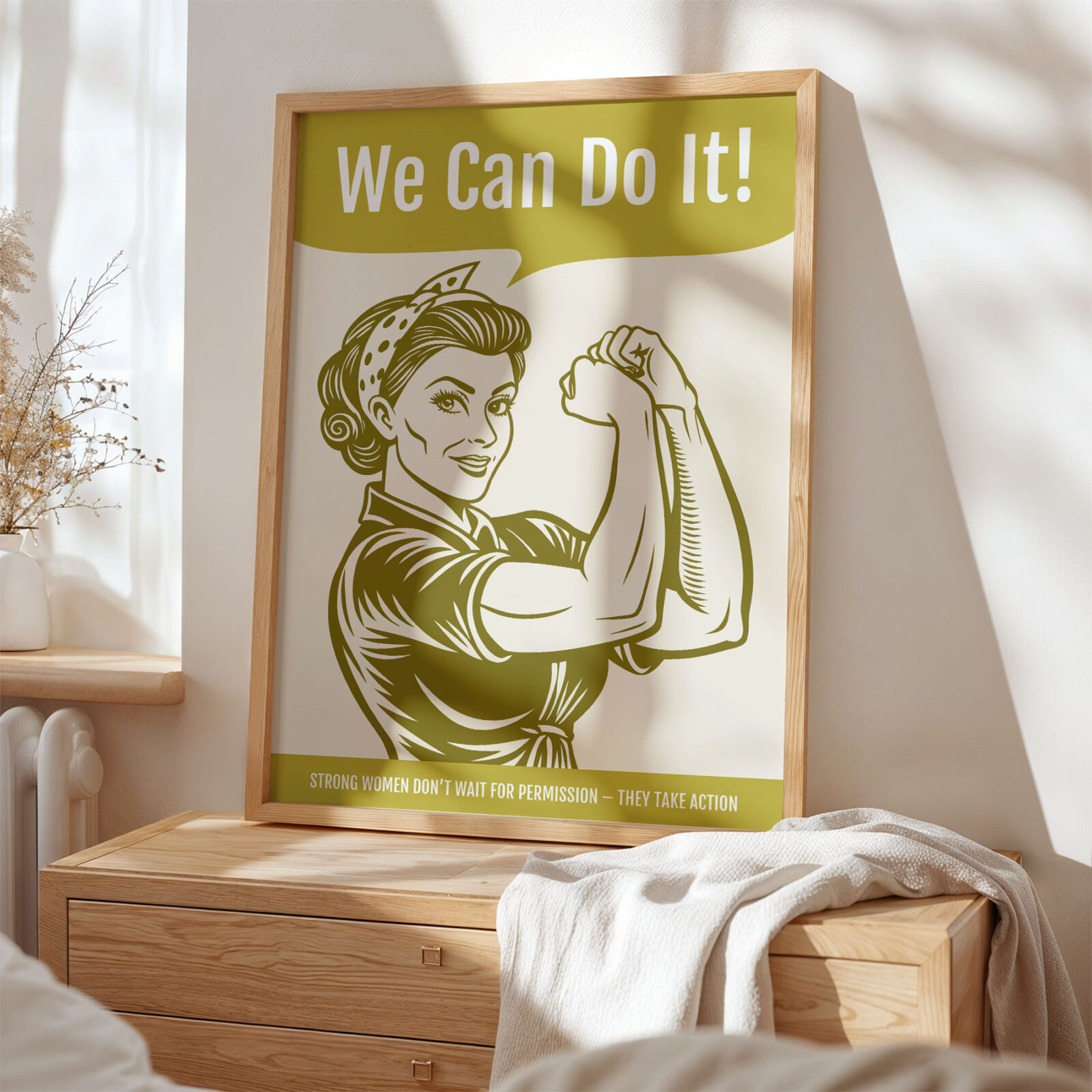 Strong Women Poster – We Can Do It Motivational Wall Art