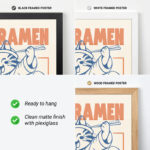 Ramen Cat Poster – Retro Japanese Noodle Art Print