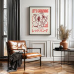 Red Panda Poster – Retro Japanese Wall Art