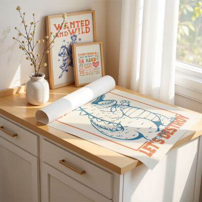 Godzilla Poster – Retro Japanese Wall Art