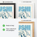 Sushi Poster – Retro Japanese Wall Art
