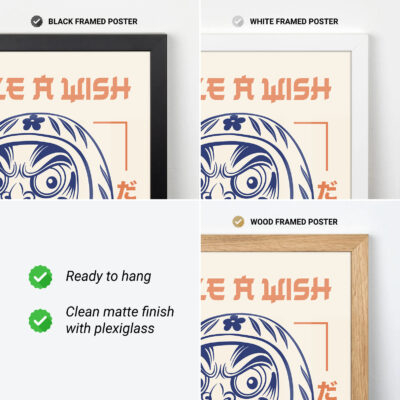 Daruma Poster – Retro Japanese Wall Art