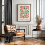 Flower Market Poster – Retro Floral Wall Art Print
